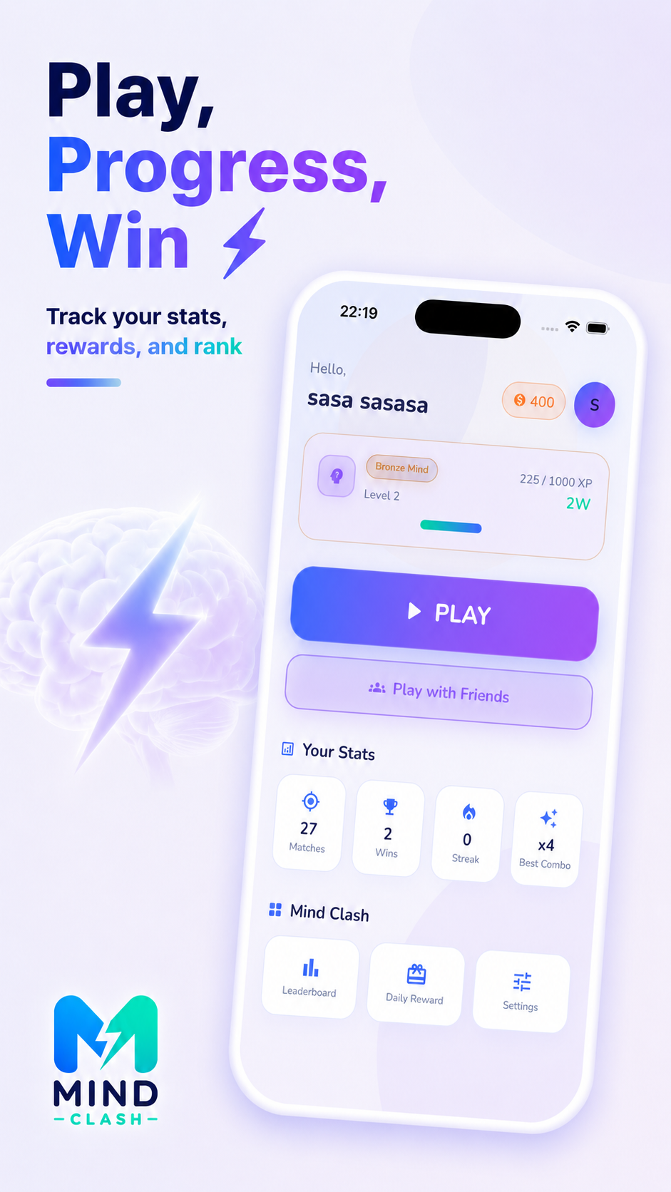 Mind Clash – progress screen