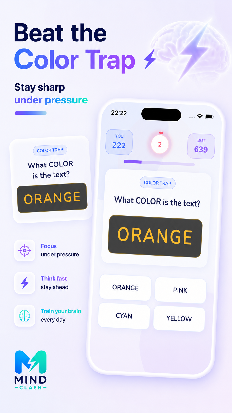 Mind Clash – leaderboard screen